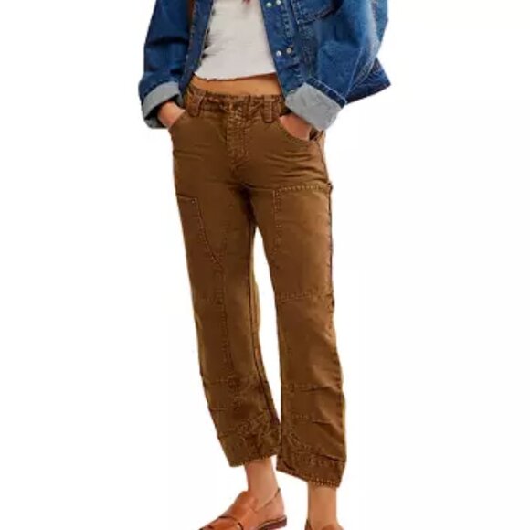 NEW Free People women Supersonic Slim PantsArmy252